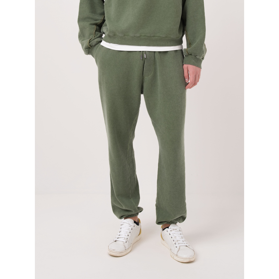 Pantaloni tuta verde rosmarino