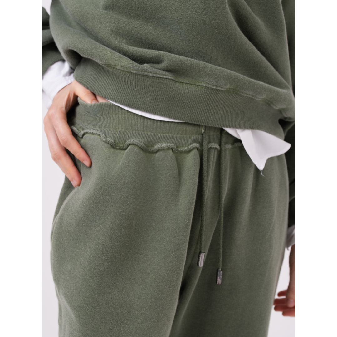 Pantaloni tuta verde rosmarino