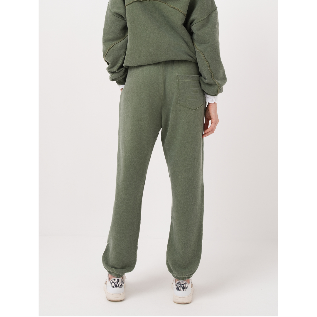 Pantaloni tuta verde rosmarino