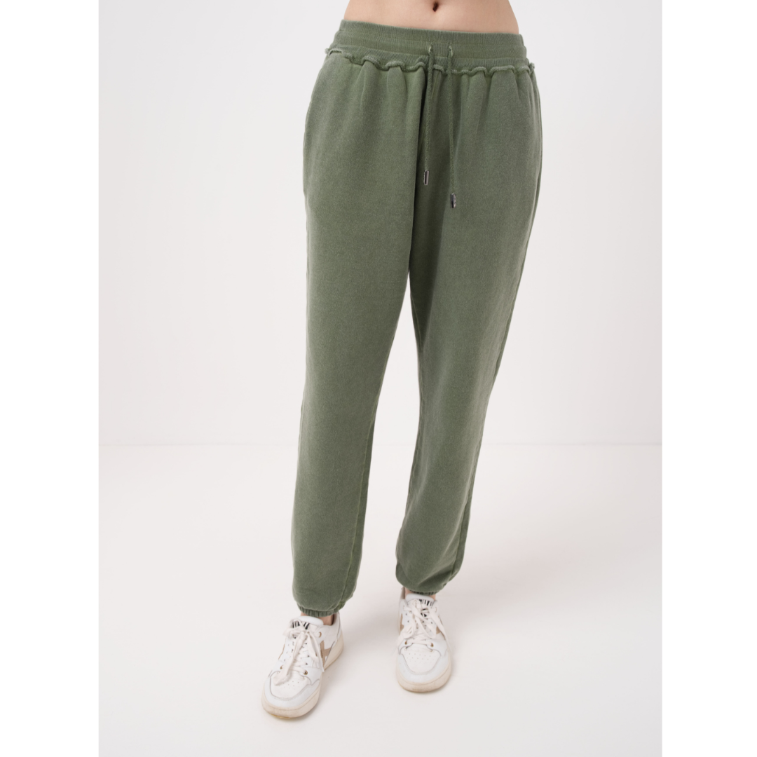 Pantaloni tuta verde rosmarino