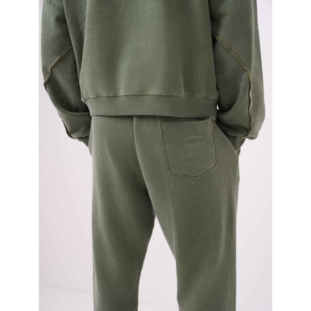 Pantaloni tuta verde rosmarino